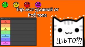 ТИР ЛИСТ УРОВНЕЙ ОТ РОБ ТОПА(по сложности)