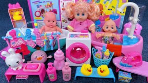 Детские игрушки с ванночкой и игровой набор для стирки! Распаковка и Обзор ярких игрушек! Мультики!