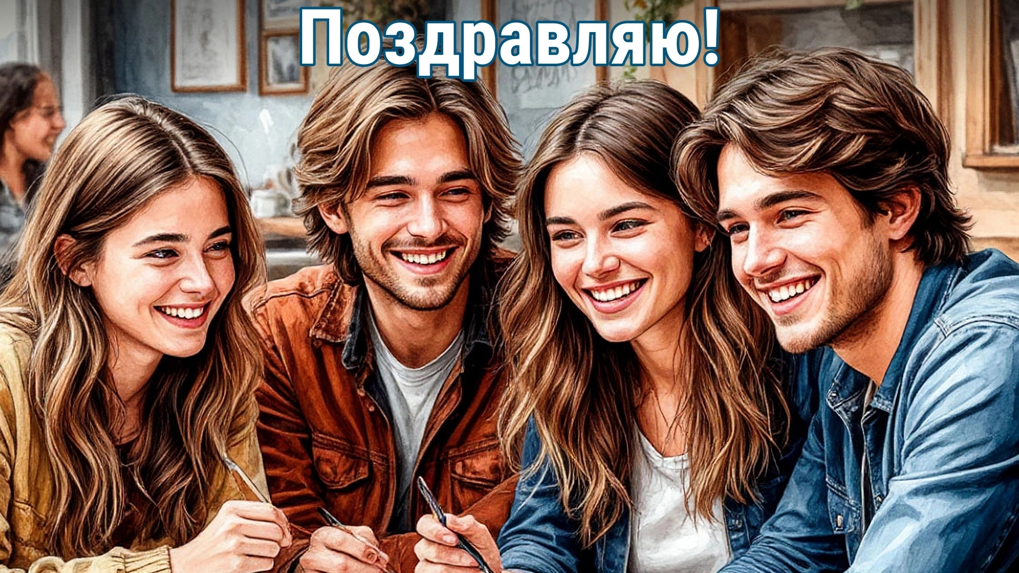 9 июня- Международный день друзей. Шикарная музыкальная открытка.