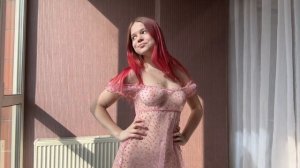 [4K] TRANSPARENT Pink dress Try-on Haul & Review with Lily