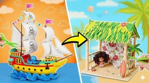 Мы построили тропический дом и пиратский корабль 😱🏝️