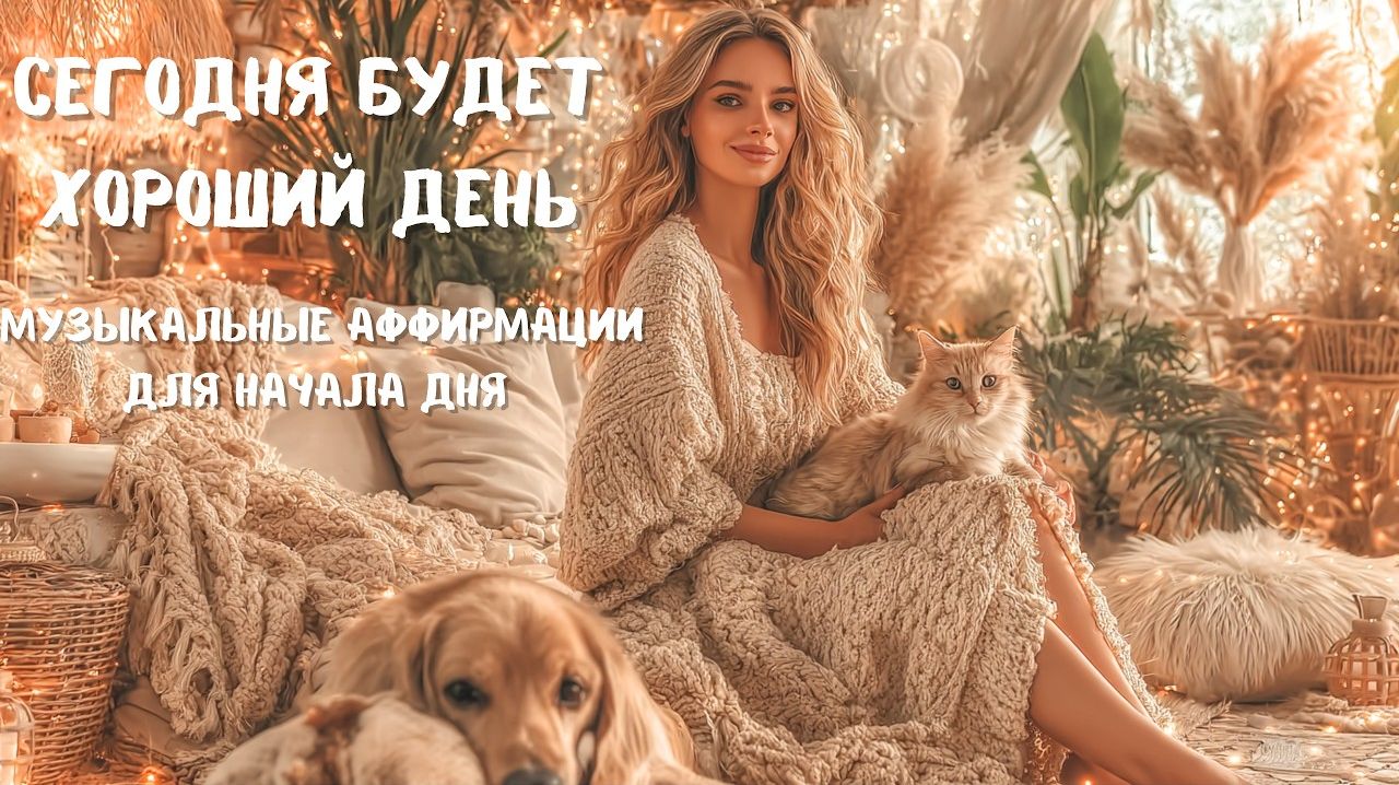 ☀️ Сегодня будет хороший день | музыкальные аффирмации для лёгкого и удачного дня ✨ | 1 час смотреть онлайн
