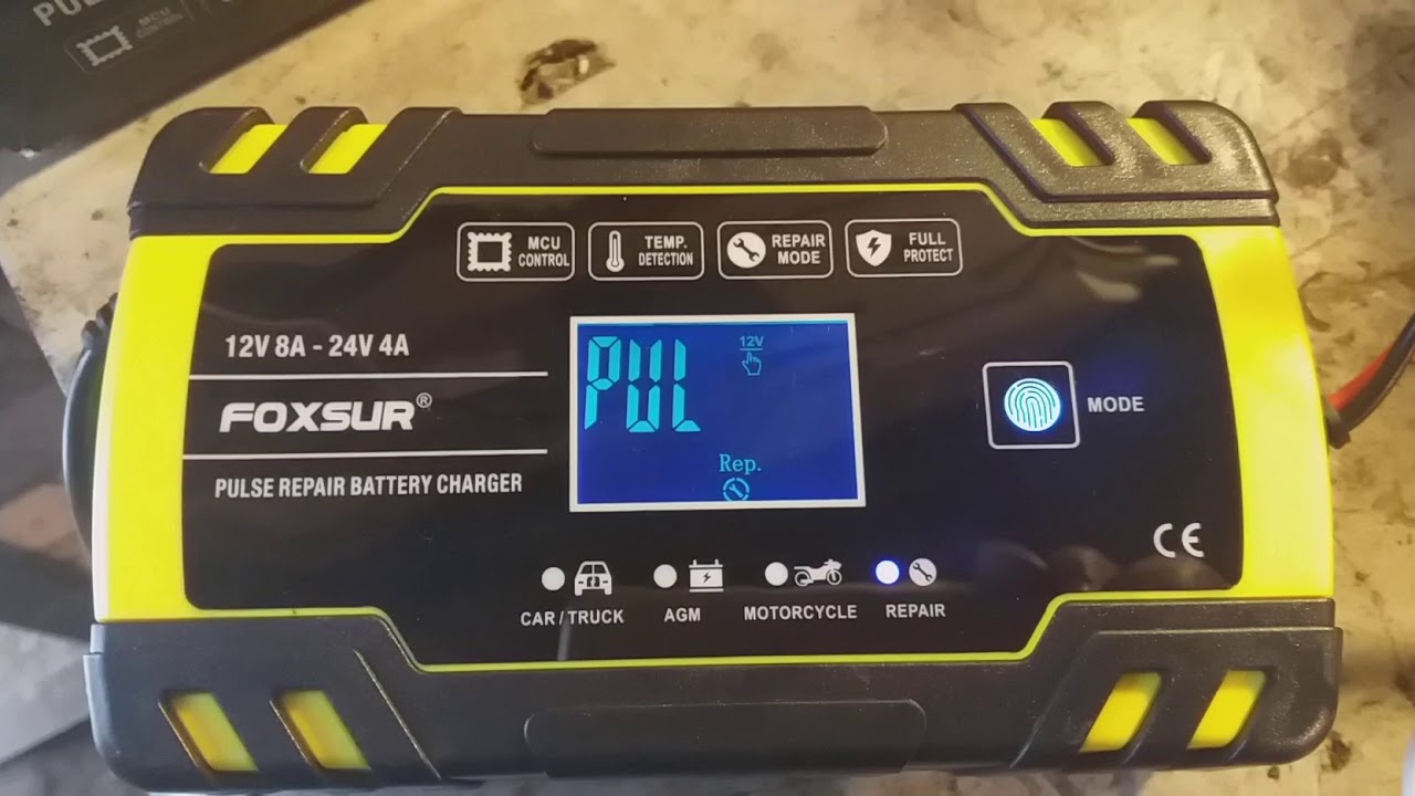 Хорошое зарядное устройство для авто аккумуляторов FOXSUR 12V 8A - 24V 4A. Обзор. Распаковка. смотреть онлайн