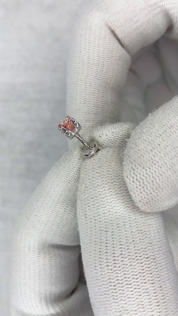 Серьги-пусеты с розовыми бриллиантами арт: Н11350