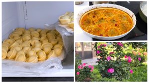 Влог. Пельмени, вареники и котлеты, готовы запасы на месяц. Прогулка по цветущим аллеям.