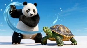 Кунг-фу панда и черепаха!