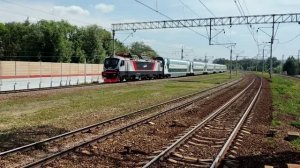 Эл.-воз ЭП20-067 (ТЧЭ-6) с поездом «Буревестник/двухэтажный состав» № 705Э Нижний Новгород — Москва.