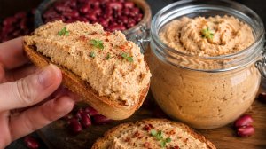 Белковая намазка из фасоли на тост за 5 минут! Готовлю постоянно! Очень вкусно