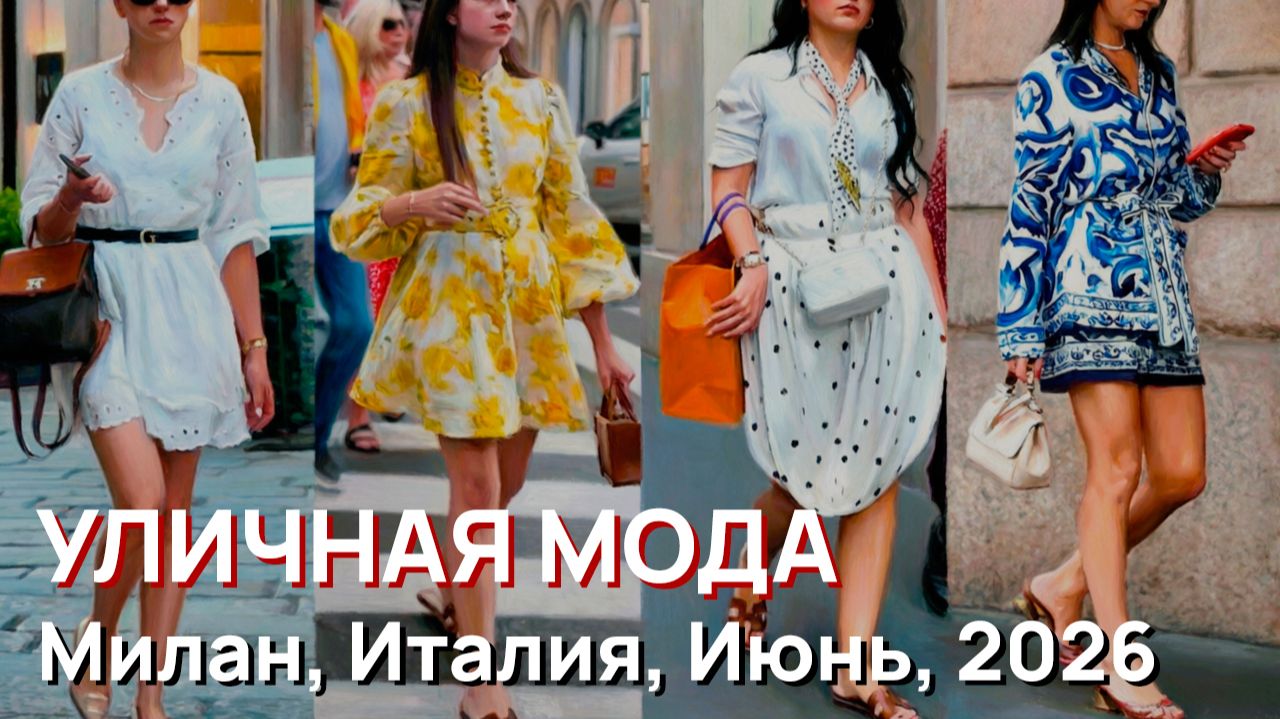 Уличная мода - Милан, Италия, Июнь, 2026 смотреть онлайн