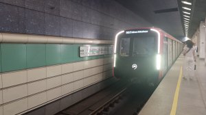 Метро Москвы красивая новая подборка поезд Москва 81-765/766 и Номерной 81-717/714 Беломорская