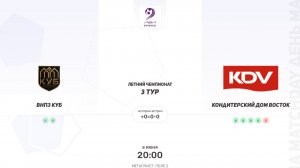ВНПЗ КУБ × Кондитерский Дом Восток. Первая лига. Летний чемпионат