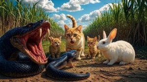 Гигантская змея напала на кошачье семейство 🐍😱 #Напряженная история в джунглях