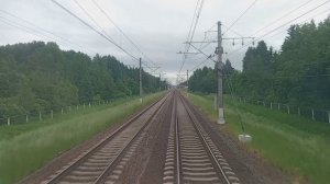 100 км/час на ВЛ 10 из кабины машиниста поезда.