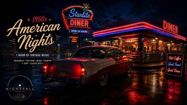American music 1950s American Nights _ 1 Hour of Rockabilly, Doo-Wop & Vintage Love Songs смотреть онлайн