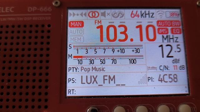 Lux FM (Казахстан) 103,1 МГц (спорадик, ~1880 км) смотреть онлайн