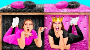 Секретный Домик Под Кроватью # Богатая vs Бедная Война Пранков от Fun Fun Challenge