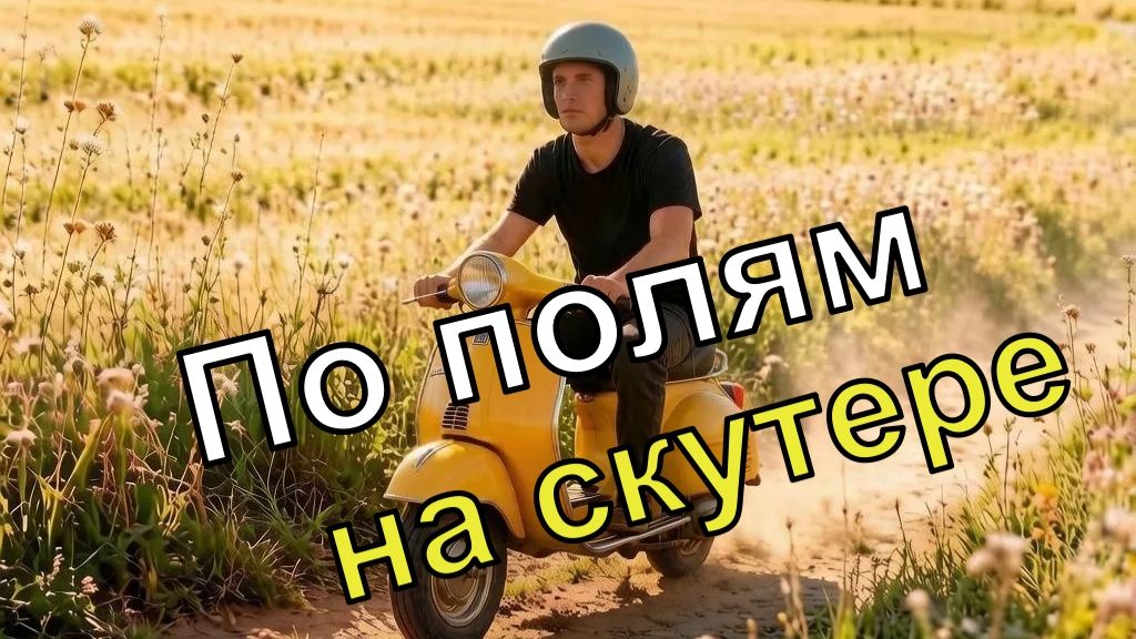 Атмосферная релакс прогулка на скутере по красивым природным местам.