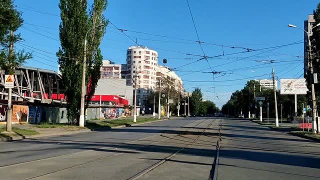 Волгоград ранним летним утром Обзор на машине