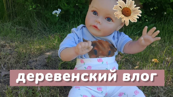 //влог:мини день с реборном в деревне//Ева гуляет и ходит//приёмы пищи в деревне//мини влог с Евой// смотреть онлайн