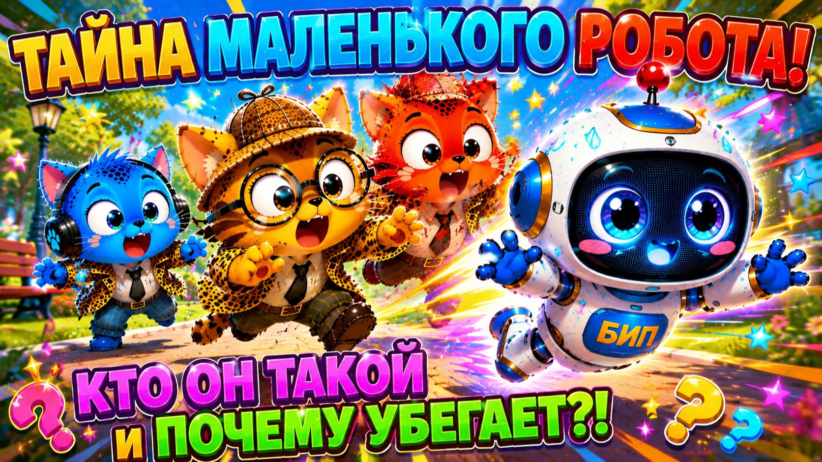 Мультики для детей. Яркие Мультики. Детские мультики.Коты-Детективы и Робот