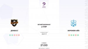 Донбасс × Воронеж-Ойл. Суперлига. Летний чемпионат