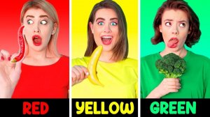 24 Часа Едим Еду Одного Цвета Челлендж # Смешные Cитуации от Ideas 4 Fun Challenge