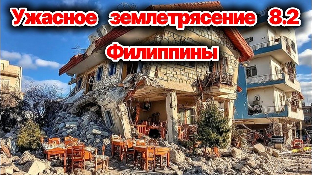 ЖЕСТЬ КАДРЫ❗ Разрушительное землетрясение магнитудой 8,2 на Филиппинах❗ Города в руинах❗ Сегодня ЧП❗ смотреть онлайн