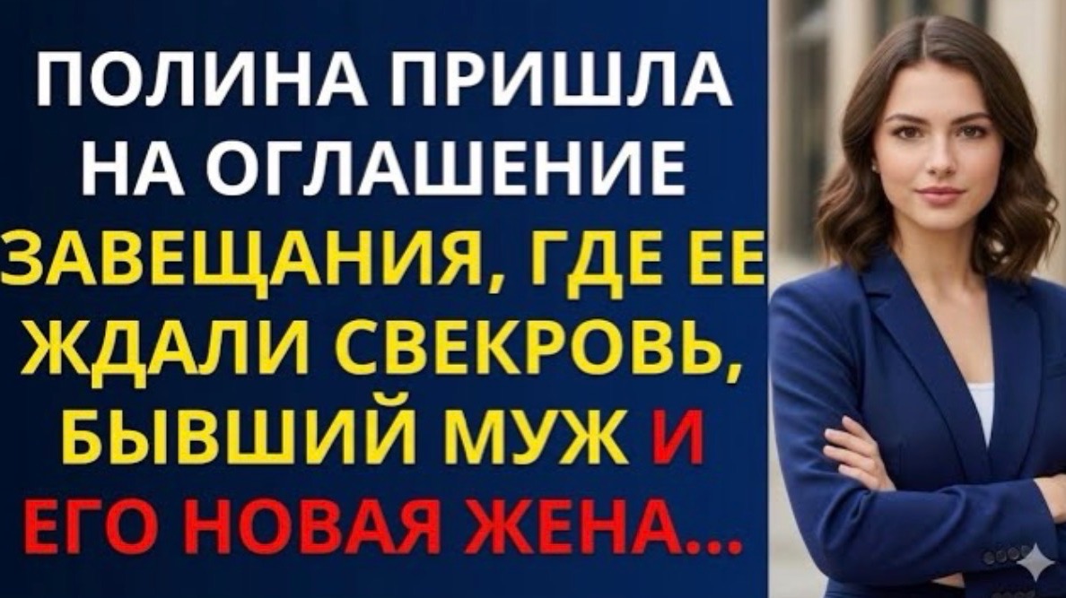 Полина пришла на оглашение завещания, где ее ждали свекровь, бывший муж и его новая жена! смотреть онлайн