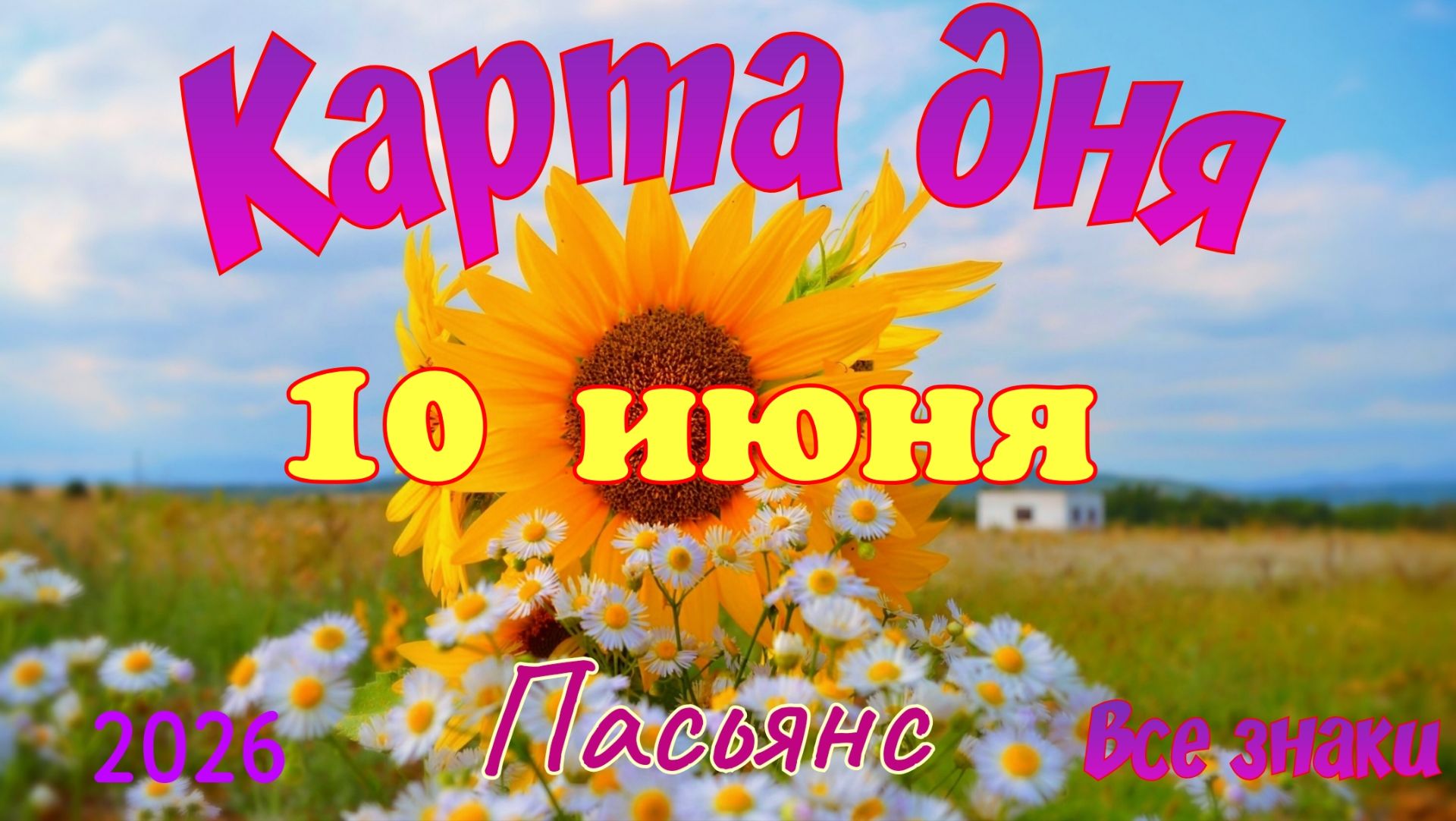 Карта дня🍓10 июня 💫🍀Пасьянс. Тайм-код в описании 🦢 смотреть онлайн