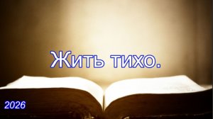 Жить тихо | 1 Фессалоникийцам 4*11-12 | Пинчуков Марк