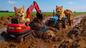 Мама-кошка подстригает шерсть на ферме и делает тигровую шапку для котят дома🐾🎩🐯