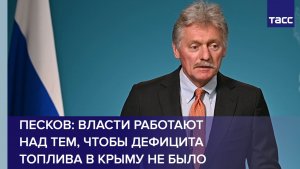 Песков: власти работают над тем, чтобы дефицита топлива в Крыму не было