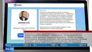 ВСУ атаковали пассажирский поезд в Крыму, погиб помощник машиниста.