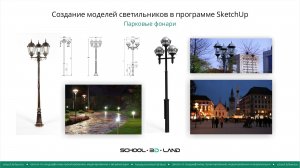 SU25. Создание светильников в SketchUp. Высокие парковые. Часть 1