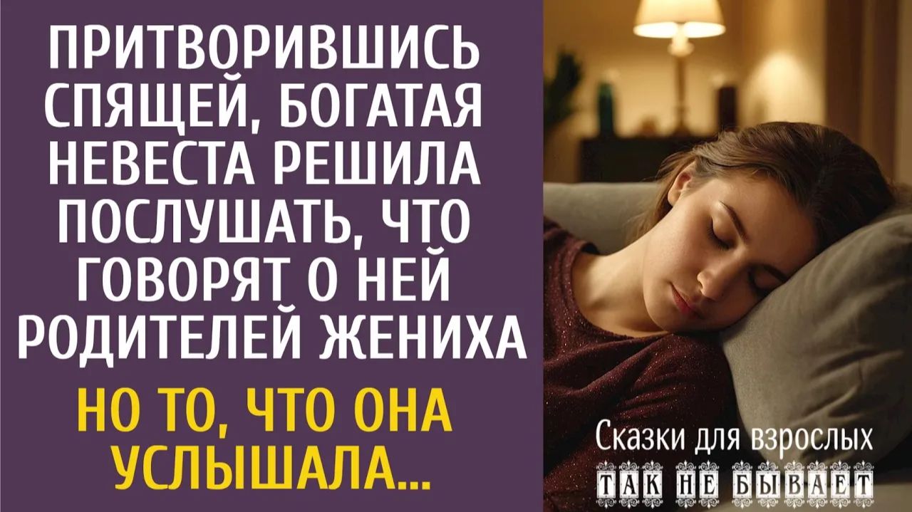 Истории из жизни Притворившись спящей, богатая невеста решила послушать, что скажут о ней родители… смотреть онлайн