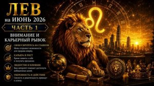 ЛЕВ на ИЮНЬ 2026. Часть 1 — Внимание и карьерный рывок