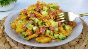 Обалденно вкусный САЛАТ «ОБЖОРКА» из самых простых продуктов! Съедят за минуту! Вкусно и бюджетно