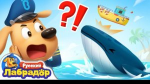🍿 🐳Ужасающий морской монстр｜🚢Безопасность Животных 🐙Развивающий мультик｜Шериф Лабрадор