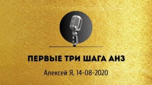 Спикерская золотого фонда АНЗ «Первые три шага АНЗ» Алексей 14-08-2020