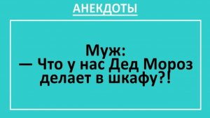 Муж: Что у нас Дед Мороз делает в шкафу?... | Анекдоты смешные | Юмор