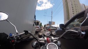 Первый опыт движения в серьёзной городской пробке. Motoland Wolf 300.