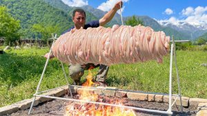 Турецкое Блюдо из вкусного мяса обмотанного Бараньими Кишками! Как приготовить кишки