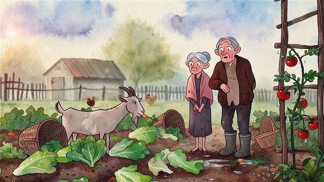 🐐😱 ОХ УЖ ЭТОТ КОЗЁЛ: Дед и Бабуля в шоке от наглого гостя в огороде!