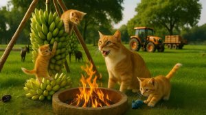 Трогательный момент 💕 Мама-кошка и котята кормят голодных кошек и собак-инвалидов!
