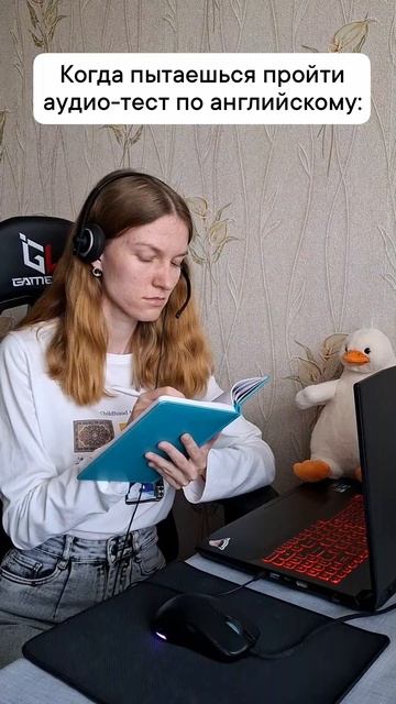 Когда пытаешься пройти аудио-тест по английскому