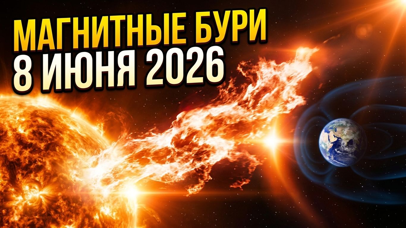 Что летит к Земле прямо сейчас? Магнитные бури 8 июня 2026 года и космический масштаб.