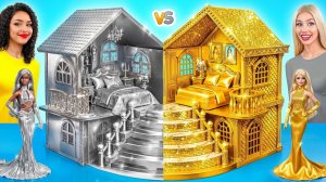 Строим Удивительный Кукольный Домик # Золотой vs Серебряный Челлендж от