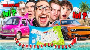 30 МАШИН СПРЯТАНЫ В ГОРОДЕ но УРОВНИ ПЕРЕМЕШАНЫ! ОНИ ВСЕ ЗАПУТАЛИСЬ! НАЙДИ АВТО ЗА 7 МИН! (GTA 5 RP)