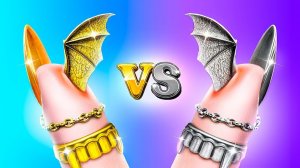 Преображение одного цвета челлендж! Девушка Серебро vs девушка Золото стали вампирами