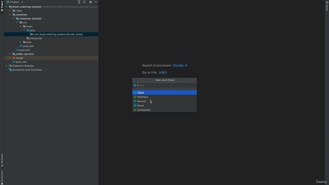 12. Creating common domain module with base Entity and Aggregate Root classes
